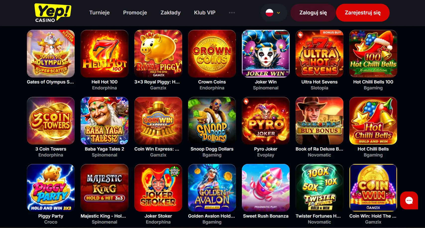 Yep Casino login oferta gier po zalogowaniu